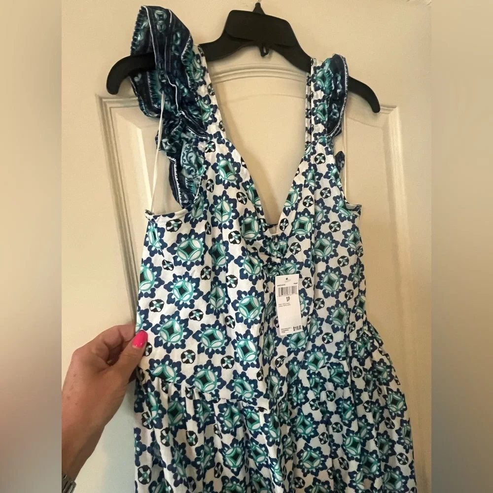 Lucky Brand Floral Maxi Dress with Ruffle Straps Women’s Size Small - Picture 9 of 16